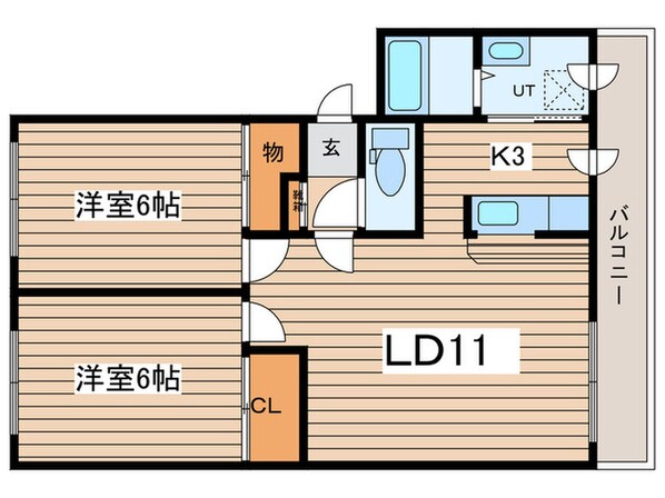 ゴ－ルドハイツの物件間取画像